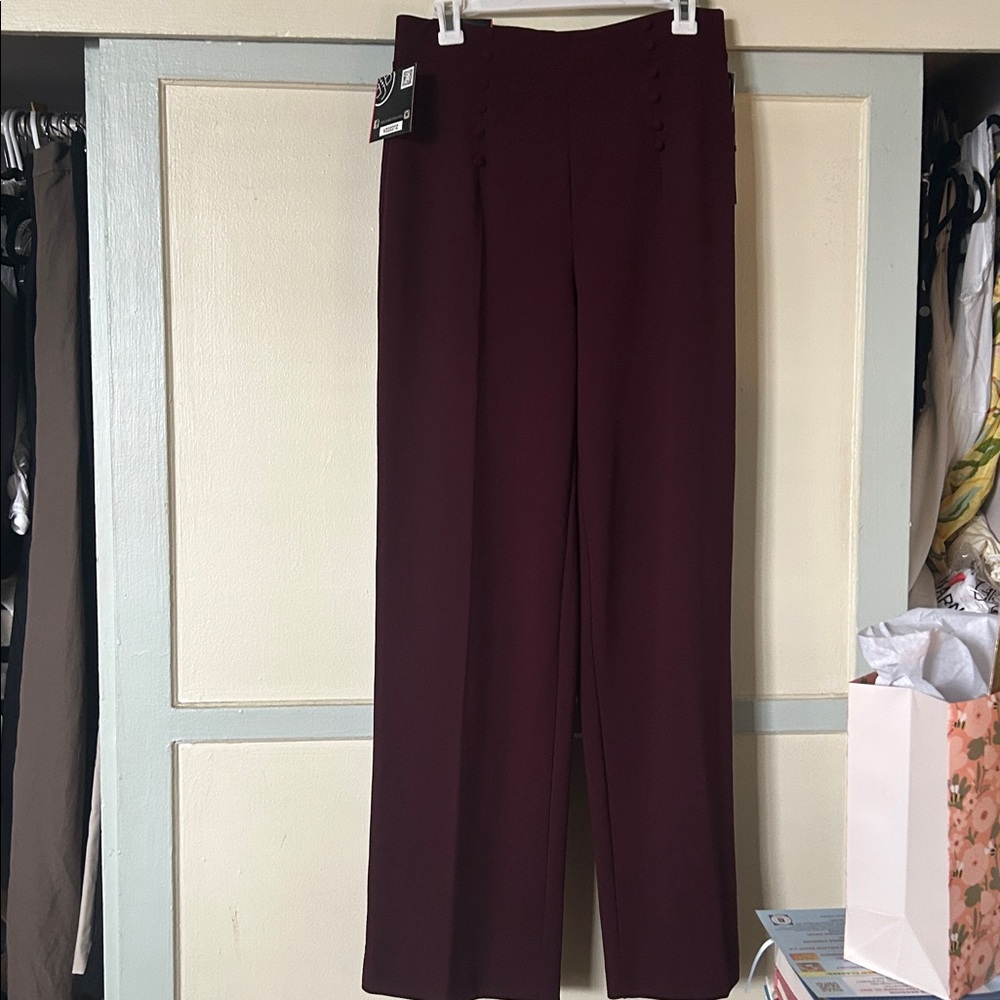Elegant Burgundy Women's Pants